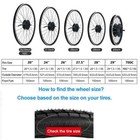 E-bike Conversion Kit Mtb E-bicycle 36v 48v 250w 350w 500w Brushless Hub Motor