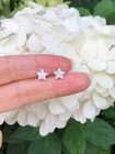 925 Sterling Silver Cz Star Stud Earrings Men Women 7mm Tiny Star