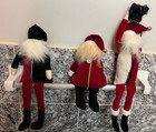Woof And   N Poof Lot Of 7 Christmas Santas 1999 - 2006  excluding 2004 