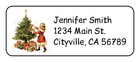 Nostalgic Christmas Tree Personalized Holiday Return Address Labels Sticker Tags