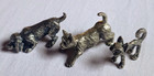 3 Minifigure Silver 800  Heavy  Figure  Sculpture
