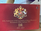 Royal Collection Queen Elizabeth Ii 60th Anniversary Coronation Velvet Pillow
