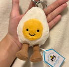 Jellycat Amuseable Boiled Egg Keychain     Soft Plush Bag Charm     Christmas Gift