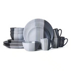 Parker Gray 16-piece Stoneware Dinnerware Set  service For 4 
