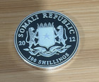 2012 Somali Elephant Rare Colorized African Wildlife 1oz Silver Coin    Pristine