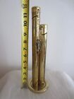 Tall Vintage Brass Tube Coin Bank Keys And Lock 12  Save Money