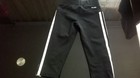 Adidas 3 4 Capri Athletic Pants Girls Size 116 White Stripe 5-6 Years