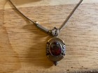 Antique 1950s Russian Silver   Garnet Set  neckless   Earings  