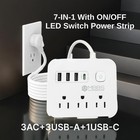 Surge Protector Power Strip With Usb C  1200j Protection  Heavy Duty Extensio   