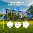 Outdoor Yard Portable Badminton Complete Set W net  4 Rackets   3 Shuttlecocks