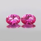 Aaa 7x5 Mm Natural Flawless Ceylon Pink Sapphire Loose Oval Gemstone Cut Pair