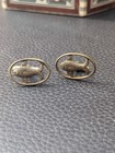 Vintage Fish Design Brass Cufflinks