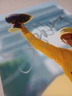 Lance Armstrong Autographed 8x10 Photo Jsa Coa Holding Up Trophy