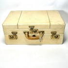 Vintage Shortrip Suitcase Jewelry Foldout Vanity Train Case Lockable Mirror  Key