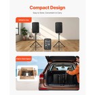 2 X 8 In Speakers Portable Pa System 300w Mixer Bluetooth Mic For Dj Party