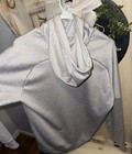Adidas Men s L Gray Pullover Hoodie Logo Fleece Kangaroo Pocket Drawstring