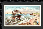 California Ship Wreck Lifesaving Eureka Spool Silk Sewing Thread Trade Card J us