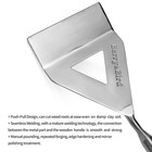 Stainless Steel Dutch Hoe With Wooden Handle - Heavy Duty Weeder Tool
