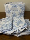 New-pottery Barn Teen Loveshackfancy Storage Bin  Garden Damask  Blue