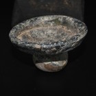 Extremely Rare Ancient Roman Glass Bottle Vessel With Iridescent Patina