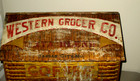 C1900-store Display Coffee Bulk Tin-log Cabin-western Grocer-kansas-city Mo-20 