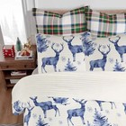 3 Pcs Festive Christmas Quilt Bedspread Set Holiday Bedding Deer