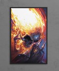 Ghost Rider Flaming Skull Premium Giclee Print Poster 11x17 Marvel Wall Art