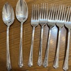 Vintage Holmes   Edwards     spring Garden    Inlaid Silver Flatware 33 Pieces