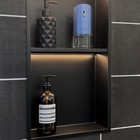 Shower Niche Stainless Steel 27  x11 Storage Shower Kits White With Led Light