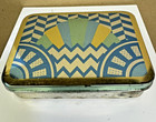 Antique Art Deco Set Of 4 Tin Hinged Tin Box Unused Starwberry Kingdoms England