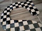 18  Wooden Wall Letters Black White Checks Your Choice Of Letters Hand Painted