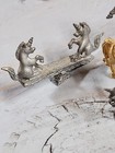 Lot Of 9 Pewter Unicorn Figures Vintage Metal Miniatures Mom And Baby Family