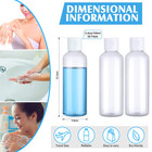 100 Pcs 3 4oz Small Travel Bottles Plastic Empty Squeeze Bottle Clear Refilla   