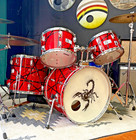 Vintage Rogers Drum Kit  83 - Custom Painted Scorpion Kick Head - 