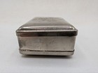 Antique Silverplate Snuff Trinket Box Flower Engraved Lid Edwardian Hand An35