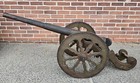 Large Antique 19th Handmade Wood Cannon In Old Original Paint