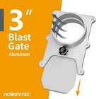 Powertec Aluminum Blast Gate 3   70165 