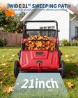 Garvee 21  Manual Push Lawn Sweeper With 4-brush System 3 5cu Ft Leaf Blower Bag