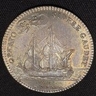 Rare 1730 France Louis Xv Silver Jeton Coin Paris Turgot Unicorns Ship 1700s