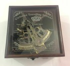 Vintage Heavy German Working Sextant 5  Marine Nautical Collectible W Wooden
