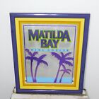 Vintage 1980s Matilda Bay Wine Cooler 19 X 16 Framed Mirror Sign Tiki Bar Lounge