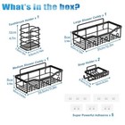 5-pack Adhesive Shower Caddy Organizer  Corner Bathroom   Rv Storage