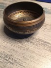 Vintage Brass Chakra Style Pattern Singing  Incense Bowl W  Buddha Design
