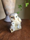 Barn Owl Figurine Vintage Ceramic Barn Owl With Her Young 3 