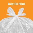 55 Gallon Clear Heavy-duty Flap Tie Drum Liner Trash Bags  80-count 