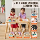Kids Sensory Table   Chair Set Sand Water Play Table With 2 Storage Bins