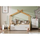 3 Piece Bedroom Sets Full Size House Bed With Trundle   Shelves Chest Nightstand