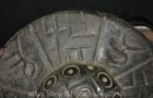 8   China Hongshan Culture Meteorite Carved Round Symbol Pattern Ufo Statue