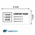 600 - Your Business Logo Labels   Personalized Custom Text  Company Name - 2 x1 