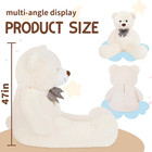 Giant Teddy Bear Stuffed Animals Plush Toy Life Size Big White Teddy Bear For Ki